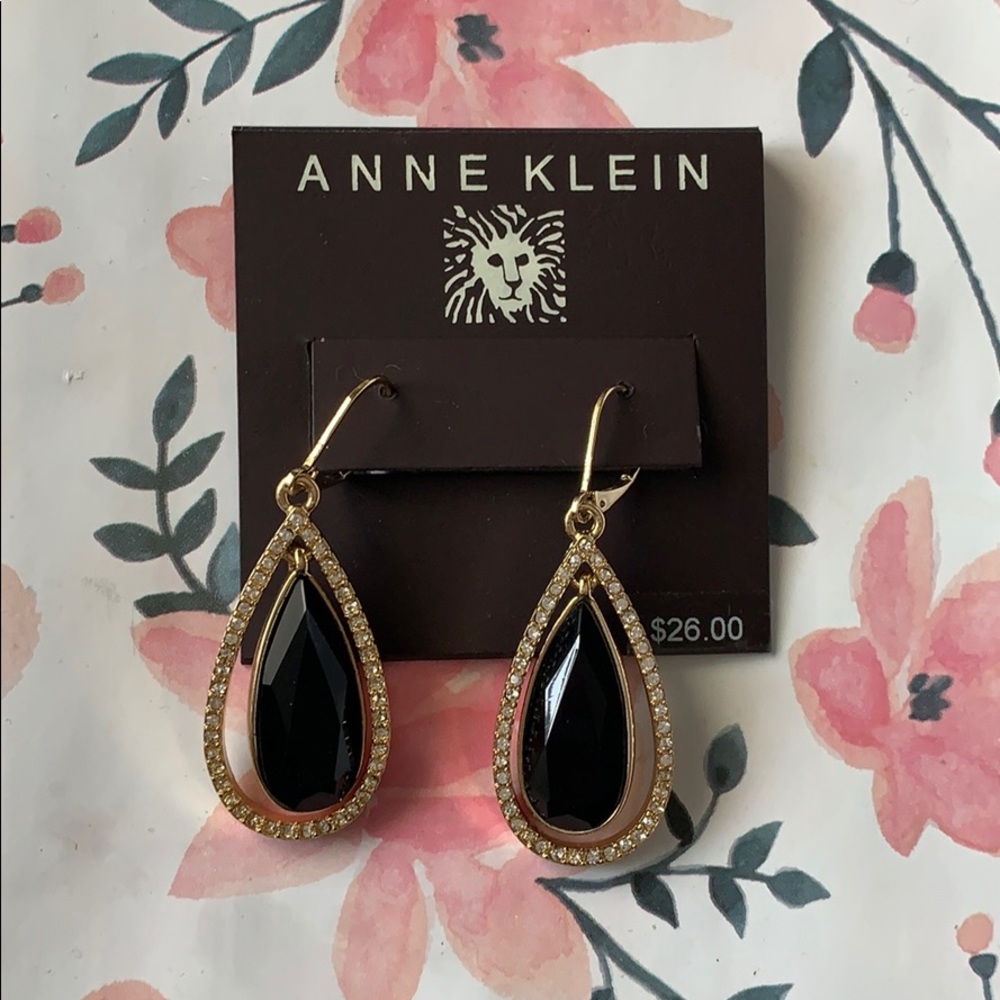 Black and Gold Anne Klein Earrings
